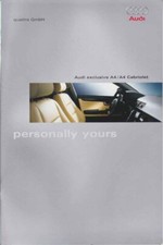 Catalogue Brochure Audi A4 / Avant / Cabriolet Exclusive 09/2003 Anglais English