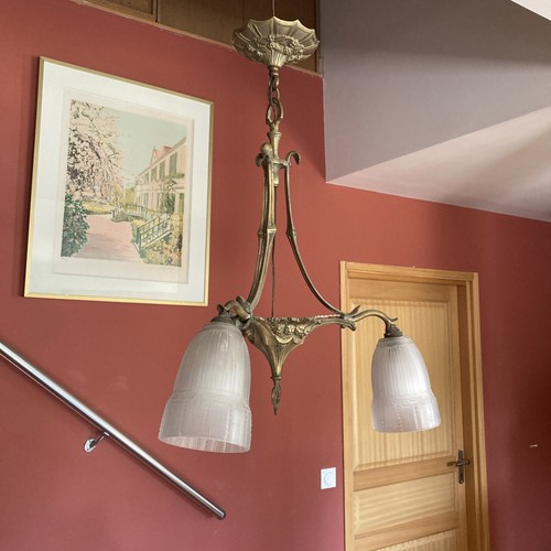 Lustre ancien bronze - , laiton