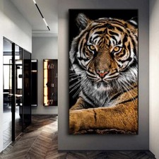 Animal Tiger Canvas Painting Canvas Wall Art Home Decor Poster Print Wall Mural