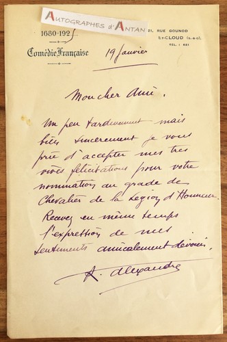 1925 rené alexandre - ●l.a.s,