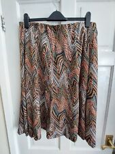 Damart Size Uk 20 Multicoloured Lined Elasticated Waist Stretchy Skirt