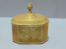 -BOITE A THE ANCIENNE en LAITON Intérieur étamé collection déco vitrine    D