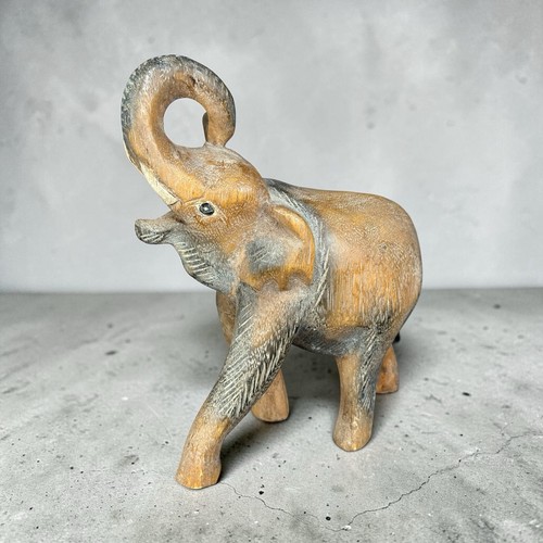 Statue éléphant bois - en,