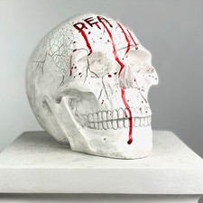 Sculpture pop art design crâne fait main, cadeau d'Halloween décoration de...