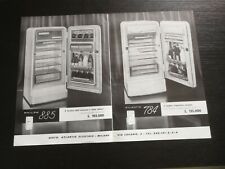 1958 PHILCO & ATLANTIC REFRIGERATOR NEW MODELS FRIDGE ADVERTISING VINTAGE ERA 