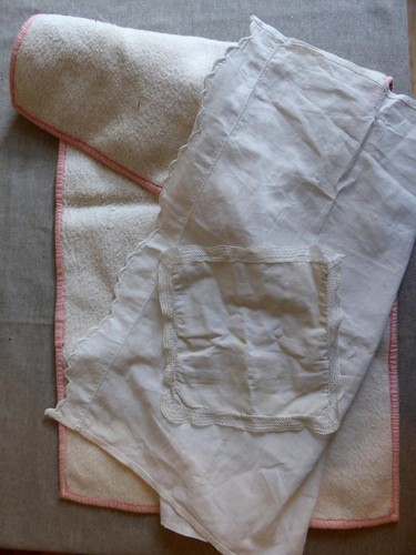 Ancienne parure linge lit - ancienne,