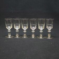 6 antique Mirabeau cut glass liqueur glasses 