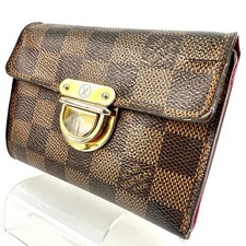 Louis Vuitton Porte Feuille Koala Damier Lockable Trifold Wallet brown PVC