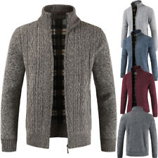 Cardigan Tricoté D'hiver Épais Doublé De Polaire Pour Hommes Cardigan /