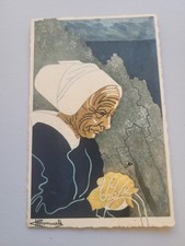 carte postale ancienne. En Parcourant La Bretagne. Reproduction aquarelle de...