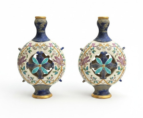 Minton worcester paire vases - paire,