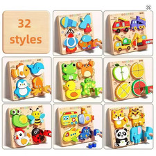 Puzzle 3D en bois Montessori