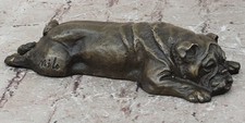 Sculpture En Bronze Chaud Art Déco De Bulldog Anglais Figure Fait Main Décor