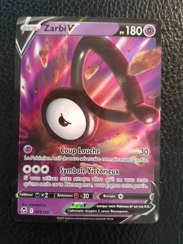 Carte pokémon zarbi 065 - carte,