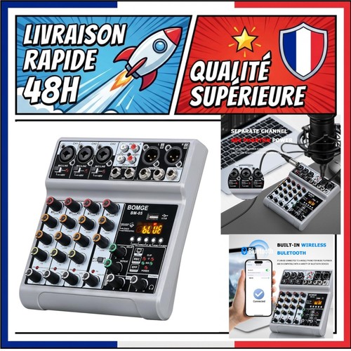 Table mixage audio - de, canaux