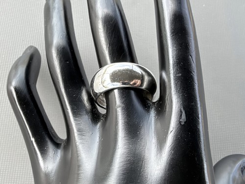 Large anneau argent massif - ,