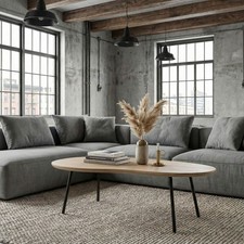 Table basse forme de rein