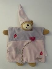 kaloo lilirose pink teddy bear comforter flower  blankie 