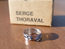Serge Thoraval Paris Silver Ring Bague Spirale Size 55 in Original Box