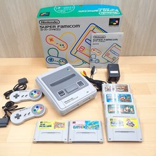 Nintendo Super Famicom Console with box 6 games Mario D. Kong CIB US TARIFF PAID