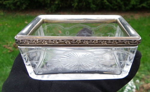 Coupe pot cristal gravé - pot,