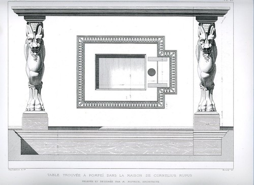 1874 table trouvée pompéi - table,