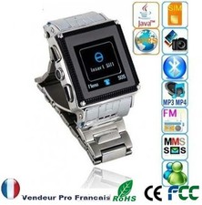 Montre Téléphone GSM EtancheTactile Photo/Camera Lecteur MP3 MB4 FM USB W818