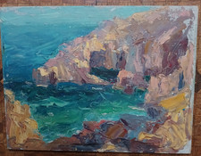 huile ancienne marine