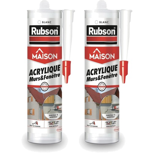 Mastic acrylique blanc rubson - blanc,