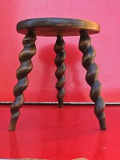 Ancien Tabouret sellette bois Tourné dlg Charles Dudouyt Années 40 Art Déco Tabl