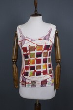 AVENTURES DES TOILES Multicolor Sleeveless Stretch Top Blouse Size 38