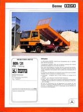ANDRÉZIEUX-BOUTHEON (42) MARREL / MERCEDES DUMP 809 / TECHNICAL SHEET 1984