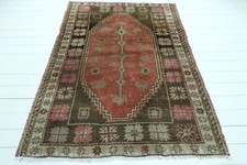 Turkish Rug, Carpet, Doormat, Distressed Carpet, Tapis Teppiche 57"x77" Area Rug
