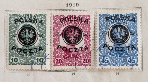 Timbres pologne 1919 - timbres, de