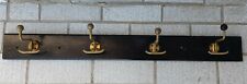 Antique Bronze or Brass 4 Hangers Coat Rack