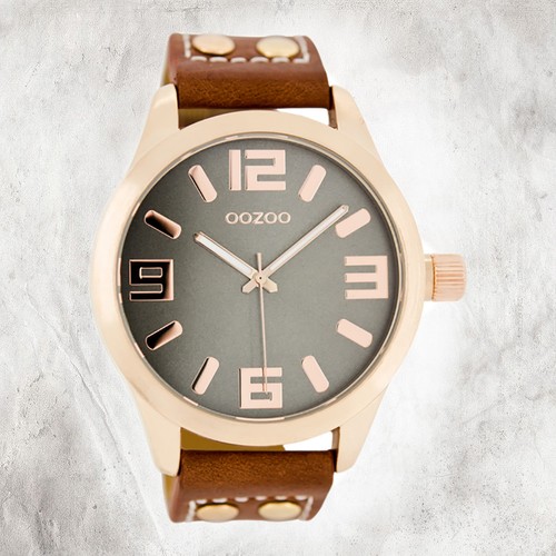 Oozoo cuir montre pour - cuir,
