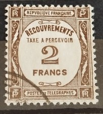 Timbre Taxe N° 62 Type 2f
