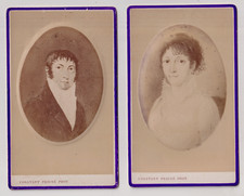 2 CDV Constant Peigné/Nantes - Ancestors De Laporterie (subsidiary on the reverse) c1879