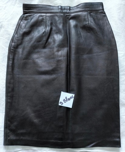 Jupe cuir agneau plongé - jupe,