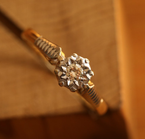 Bague solitaire diamant - bague,