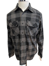 Wrangler M Chemise Flanelle Noire Grise Carreaux Plaid Style Workwear |227S
