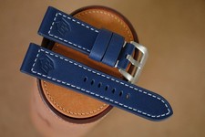 Handmade navy blue PAM Officine Panerai strap size 24/22 (or size 22 24 27)