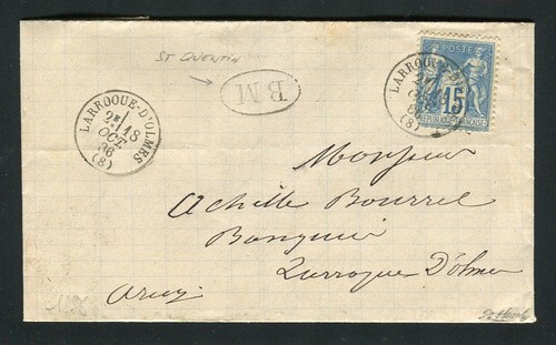 Rare lettre quentin par - rare,
