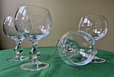 Lot de 4 anciens verres ballon