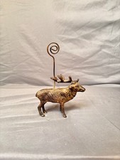 Ancien Sculpture Cerf Porte