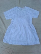 Levis Poppy Dress Womens Medium White Kennie White Slip Lining Summer