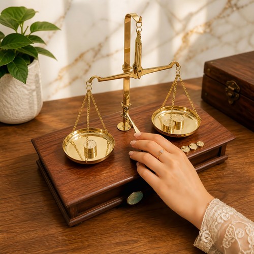 Balance vintage laiton fait - balance,