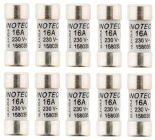 LOT 10 FUSIBLES A VOYANT CÉRAMIQUE POUR TABLEAU ELECTRIQUE 16A 230 V NEUF