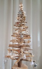 Superbe Sapin de NOËL déco en bois flotté, démontable, hauteur 140 cm