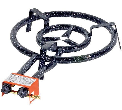 Double ring paella gas burner - double,